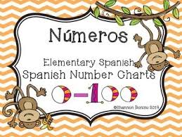 spanish number charts 0 100 los numeros spanish numbers