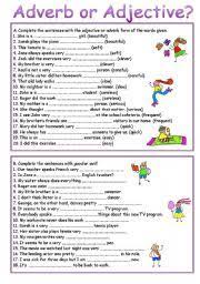 The town grew quickly after 1997. Adverb Or Adjective Esl Worksheet By Luoliveira