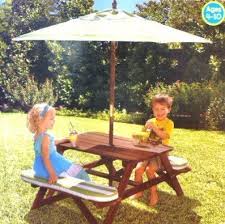 Kidkraft Picnic Table With Large Rectangular Umbrella Amp Matching Seat Cushions 224 99 13 Off Picnic Table Rectangular Umbrella Outdoor Rocking Chairs