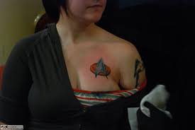 #startrek #startrektattoo this one was done at newlife tattoos downtown/ @ . Star Trek Tattoos Geekytattoos