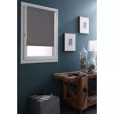 Les jours du blanc : Store Enrouleur Occultant Uni Gris Anthracite A Visser Ou Clipser 45x185 Cm Gifi