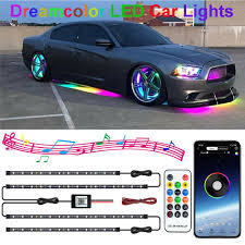 Our specially designed kit includes four led strips that fit most vehicles. Wholesale Rgb Dreamcolor Led Car Underglow Lights Music Bluetooth App Remote Control Strip 7 Colors Change From China