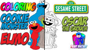 You can print or color them online at 600x840 oscar coloring pages and playing with puppy in sesame street. Sesame Street S Cookie Monster Elmo And Oscar The Grouch Sesame Street Coloring Pages For Kids Youtube