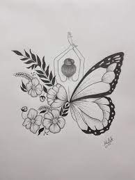 45 Wonderful Butterfly Tattoo Ideas For Tattoo Lovers Let Those Creative Juices Flow And Opt For Colorful Int Art Drawings Art Drawings Sketches Drawings