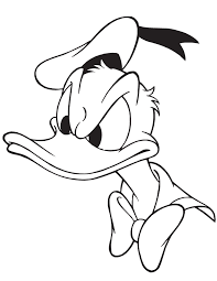 A duck and the easter bunny. Donald Duck Colouring Pages Coloring Home