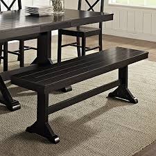 Handmade dining room and kitchen benches are a timeless seating option which are amish handcrafted in the wood, style, and upholstery of your choice. Walker Edison Solid Wood Black Dining Bench Pricepulse