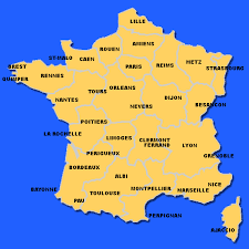 Fond de cette carte de géographie représente les principales villes françaises (paris, eille, lyon, bordeaux, montpellier, rennes, strasbourg. Plans De Villes En France