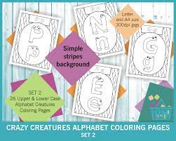 Add these free printable science worksheets and coloring pages to your homeschool day to reinforce science knowledge and to add variety and fun. Crazy Creatures Animal Alphabet Coloring Pages Set 2 Simple Stripes Background Commercial Use Pixels Pantry