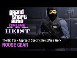 Last month, rockstar released the diamond casino heist for grand theft auto online. Gta Online The Diamond Casino Heist Noose Gear The Big Con Solo Alienware Arena