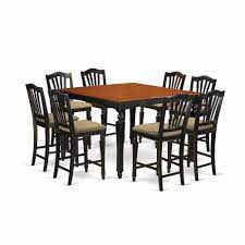 Check spelling or type a new query. Chel9 Blk C 9 Pc Counter Height Set Square Pub Table And 8 Kitchen Counter Chairs