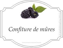 Etiquettes Pour Confiture De Mures Gratuites Gratuit Pdf Imprimable Confiture De Mures Etiquette Confiture Confiture