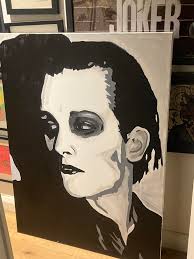 Hand painted canvas of Mr Vanian. Very large. Would suit a big fan over the  fireplace etc. postage to be considered which will be around £20 but any  top offer I will
