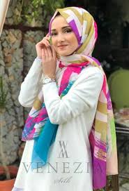 Wenezia Wear Sik Geometrik Desenli Sal Modelleri Moda Sal Sik
