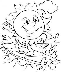 Disegno Da Colorare Sole Che Fa Surf Disegni Da Colorare Estate Libri Da Colorare Disegni Da Colorare