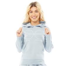 Buy Crosshatch Womens Classico Hoodie Blue Fog