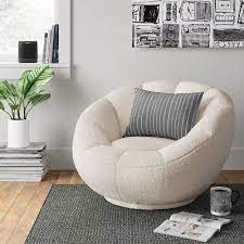 sherpa swivel tulip chair white room essentials white bedroom chair cozy room room decor bedroom