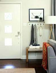 Inspiration for a contemporary entryway in melbourne. No Foyer Entry We Walk Straight Into The Living Room Creating An Entryway Small Living Rooms Blue Living Room