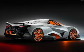 Hd Wallpaper Lamborghini Egoista Concept Photo 6 Grey And Orange Luxury Sport Car Wallpaper Flare