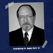 Graceland mourns the loss of long-time professor and alumnus, Dr. Howard  Booth '60. Known for his energetic humor, Booth joined the Graceland  faculty in 1969 as a professor of religion. During his
