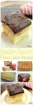 Boston Cream Poke Cake Recipe Cake Mix Recipes Desserts Boston Cream Poke Cake