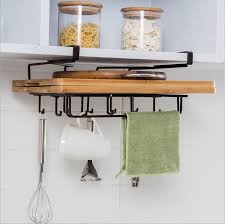For longer boards you might need more than one. Multi Layer Cabinets Under The Hanging Shelf Cutting Board Rack Kitchen Utensils Hook Rack Hanging Storage Rack Kitchen Chopping Board Towel Rack