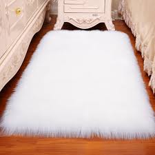 Lochas Luxury Fluffy Rug White Faux Fur Sheepskin Rugs For Bedroom Bed Soft Fur Bed Bedroom Faux Fluffy Fur In 2020 Fluffy Rug Bedroom Rug Faux Sheepskin Rug