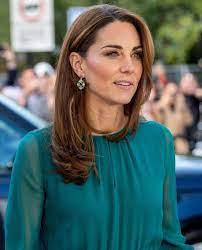 Duchess Of Cambridge On Instagram Catherine Arriving At The Aga Khan Centre The Colour Of This Dress Coul Kate Middleton Hair Duchess Catherine Duchess Kate
