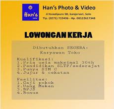 We did not find results for: Lowongan Kerja Han S Photo Video Mei 2019 Karyawan Toko Solo Butuh Segera Loker Swasta