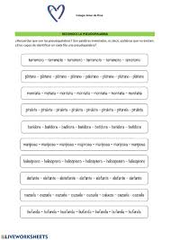 Dyslexia can lead to trouble: Pseudopalabras Worksheet