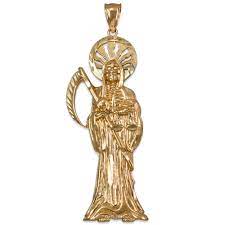 Check spelling or type a new query. Gold Santa Muerte Pendant