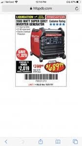 Harbor freight predator generator coupon (best coupon 2021) $699 off offer d. Harbor Freight Tools Coupon Database Free Coupons 25 Percent Off Coupons Toolbox Coupons Predator 3500 Watt Super Quiet Inverter Generator