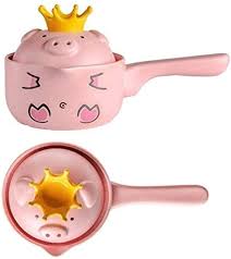 9 inches (length including handles) x 7 inches (diameter) x 5.5 inches (height including lid). Amazon Com Ylcj Clay Pot Clay Pot For Cooking Cute Pig In Casserole Stew Pot Soup Home Gas Gas Stove Special Ceramic Stew Pot Clay Pot Home Kitchen