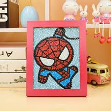 Flower diamond painting kits starting at just $9.99. Buy Small And Easy Diy 5d Diamond Painting Kits For Kids Diamond Art Kits With Wooden Frame For Beginner For Children Up 6 Years Old Spiderman Online In Canada B08f4xz734