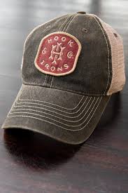 Rhude embroidered logo trucker cap $125. Vintage Trucker Black Snapback Snapback Hook Irons Co Legacy Built Fire Forged