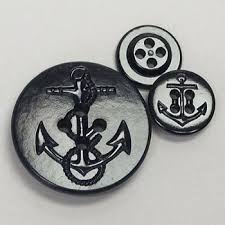 Pcb 50 Us Navy Black Pea Coat Button 2 Sizes