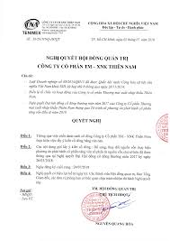 công ty cp tm-xnk thiên nam - tna