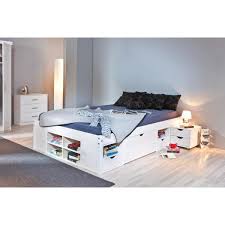 Style shaker traditionnel avec un style moderne. Lit En Bois Avec Espaces De Rangement Mobiles Blanc 140x190 Kolo 3 Suisses