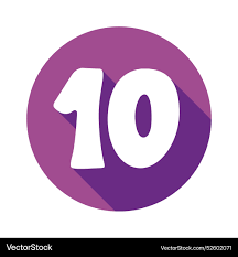 Number 10 ten icon (52602071) – Royalty-Free Vector | VectorStock