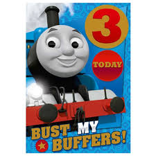 Thomas De Trein Verjaardagskaart 3 Jaar Thomas De Trein Feestartikelen Magic Moments For Kids