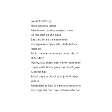Divine Indian Rapper One Side Meaningful Lyrics Divine Lyrics