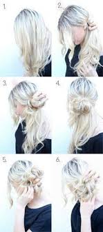 Coiffure simple cheveux long tresse et chignon en 26 idees. Coiffure Cheveux Longs Mi Longs A Faire Seule