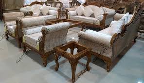 Living room trending sofa design ! Wood Sofa Set Designer Living Room Furniture Yt 134