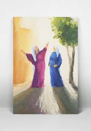 A Reflection On The Piece From The Artist The Visitation I Like To Think Of This Painting As A Baby Shower Of Grace As Mary And El Art Painting Poster Prints