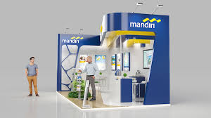 Bank Mandiri On Behance Exhibition Stand Design Exhibition Design Design