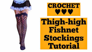 Gloves not included with stockings. Crochet Fishnet Stocking High Knee Lace Socks Tutorial Youtube