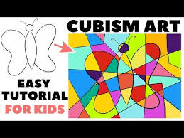 Learn Cubism Art Easy Step By Step Tutorial Drawing Lesson For Kids Easy Painting Style Youtube Cubism Art Drawing Lessons For Kids Drawing Lessons