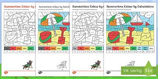 This calculator shows complementary colors for entered colors. Ks2 Summer Themed Times Table Colour By Calculation Worksheets