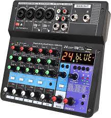 JUSTGJS Sound Mixer Board, Wireless 6 Channel Audio Mixer Portable Sound  Mixing Console USB Interface Computer Input for Live Streaming, Recording  and Gaming : Amazon.de: Musical Instruments & DJ