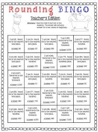 Winter Edition Rounding Bingo Math Instruction Fourth Grade Math 4th Grade Math