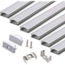 Profile Aluminium Led 6x1metre Aluminium Profile U Forme Pour Bandes A Led Compact Finition Professionnelle Avec Blanc Bande Led Bande De Lumiere Couvercle